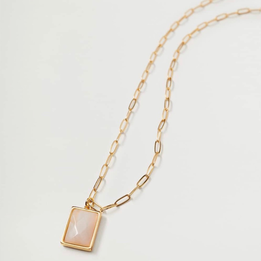 Mango Gold Semiprecious Stone Necklace